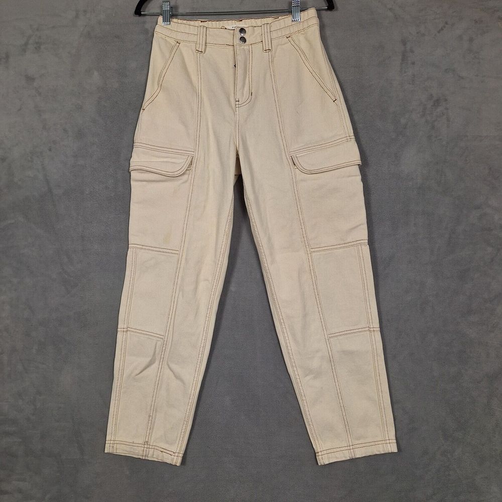 PACSUN Cargo pants Womens‎ Small (27x27) Beige khaki elastic waist